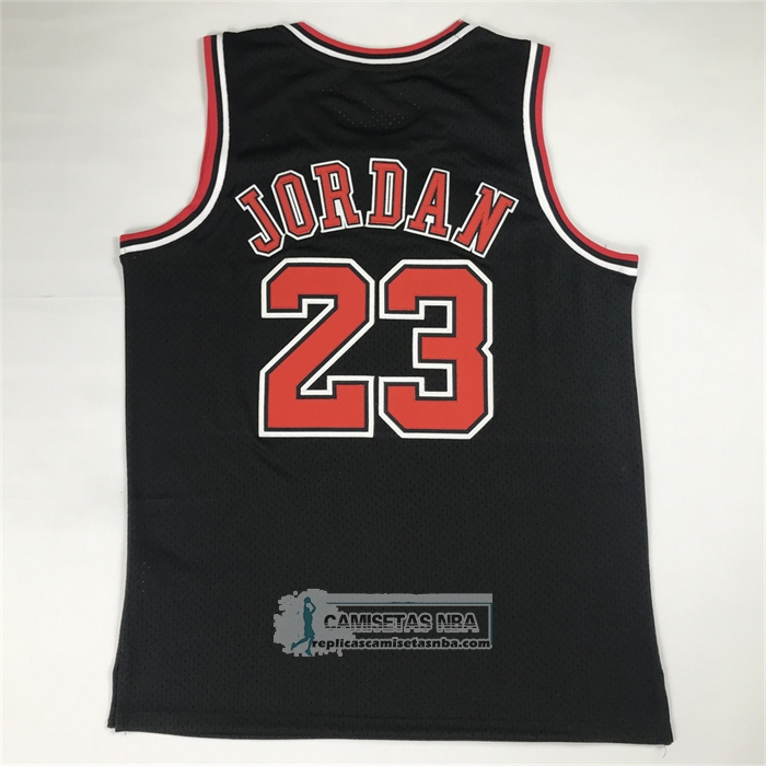 Camiseta Chicago Bulls Michael Jordan NO 23 Autentico 1997-98 Negro